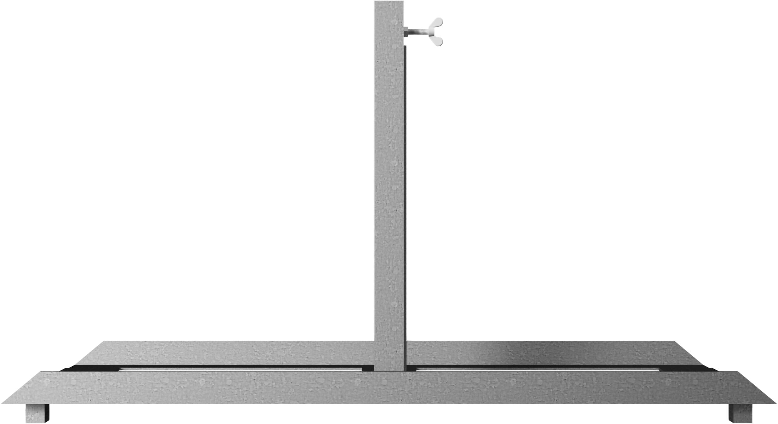 Soporte para carteles según TL Clase de peso K4 galvanizado – Tamaño base: aprox. 1200 x 450 mm.