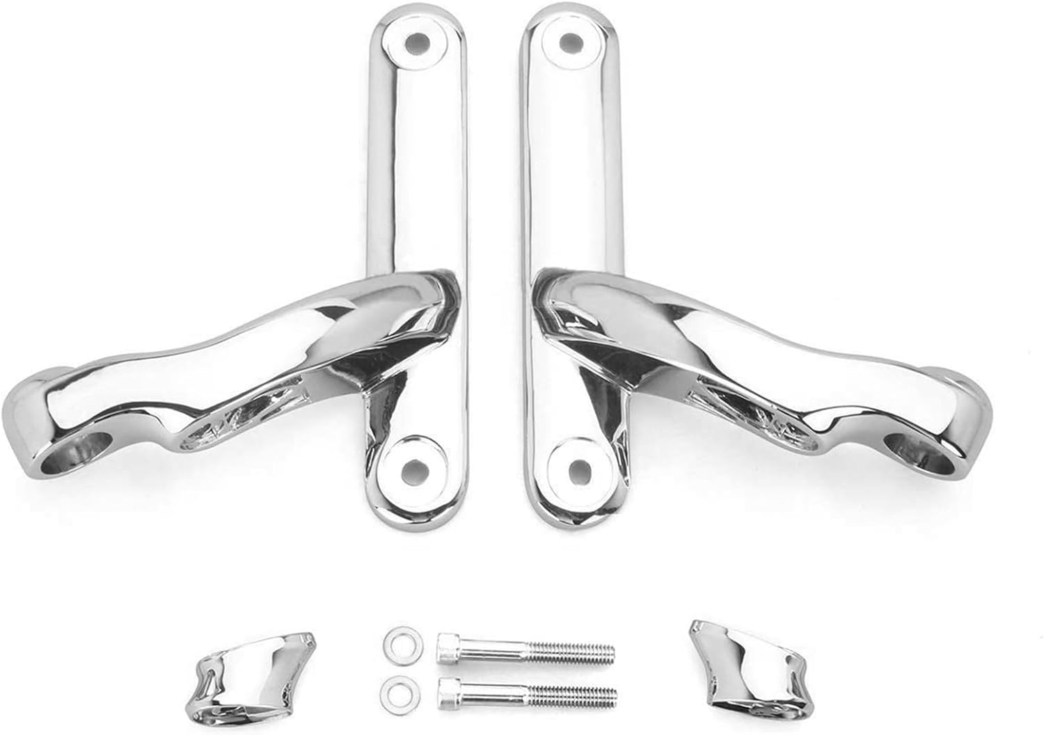 HAPPY-MOTOR Auxiliary Lamp Fog light bracket Turn Signal Light mounts Chrome For Harley Touring Street Electra Glide Road King Flhx Fltr Flhr