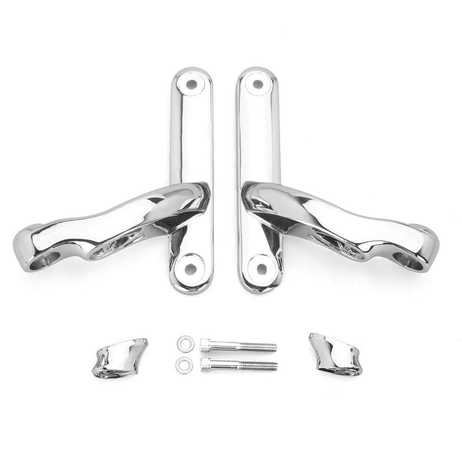 HAPPY-MOTOR Auxiliary Lamp Fog light bracket Turn Signal Light mounts Chrome For Harley Touring Street Electra Glide Road King Flhx Fltr Flhr