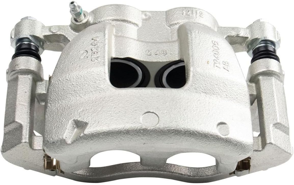 Disc Brake Caliper Assembly Front Right Passenger Side Steel Cast Iron T150 T250 T350 Hardware 2-Piston Quantity with Mounting Bracket for Ford