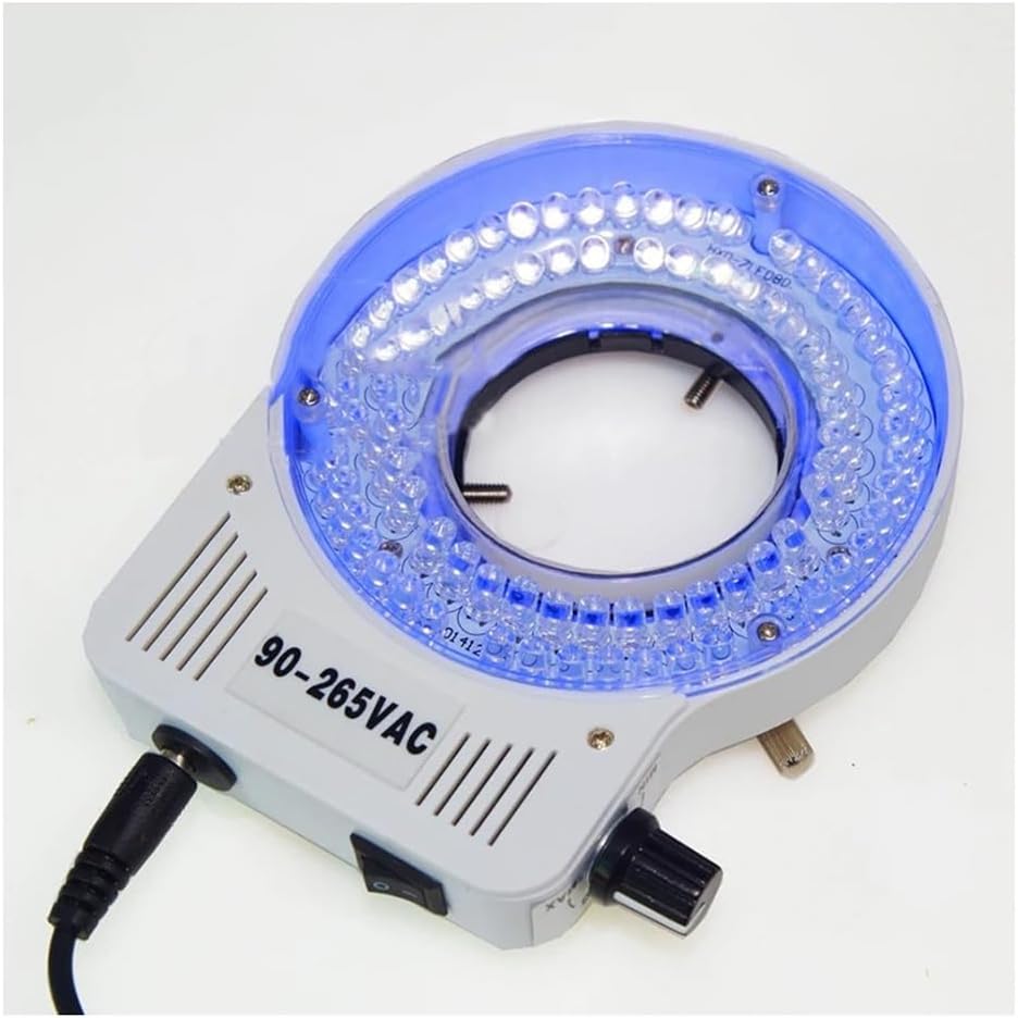 Microscope Observation 5W 365nm / 395nm 80 LEDs Industry Stereo Microscope Compact LED Ring Light Lamp with Built-in Dimmer 90-240V AC(365nm)