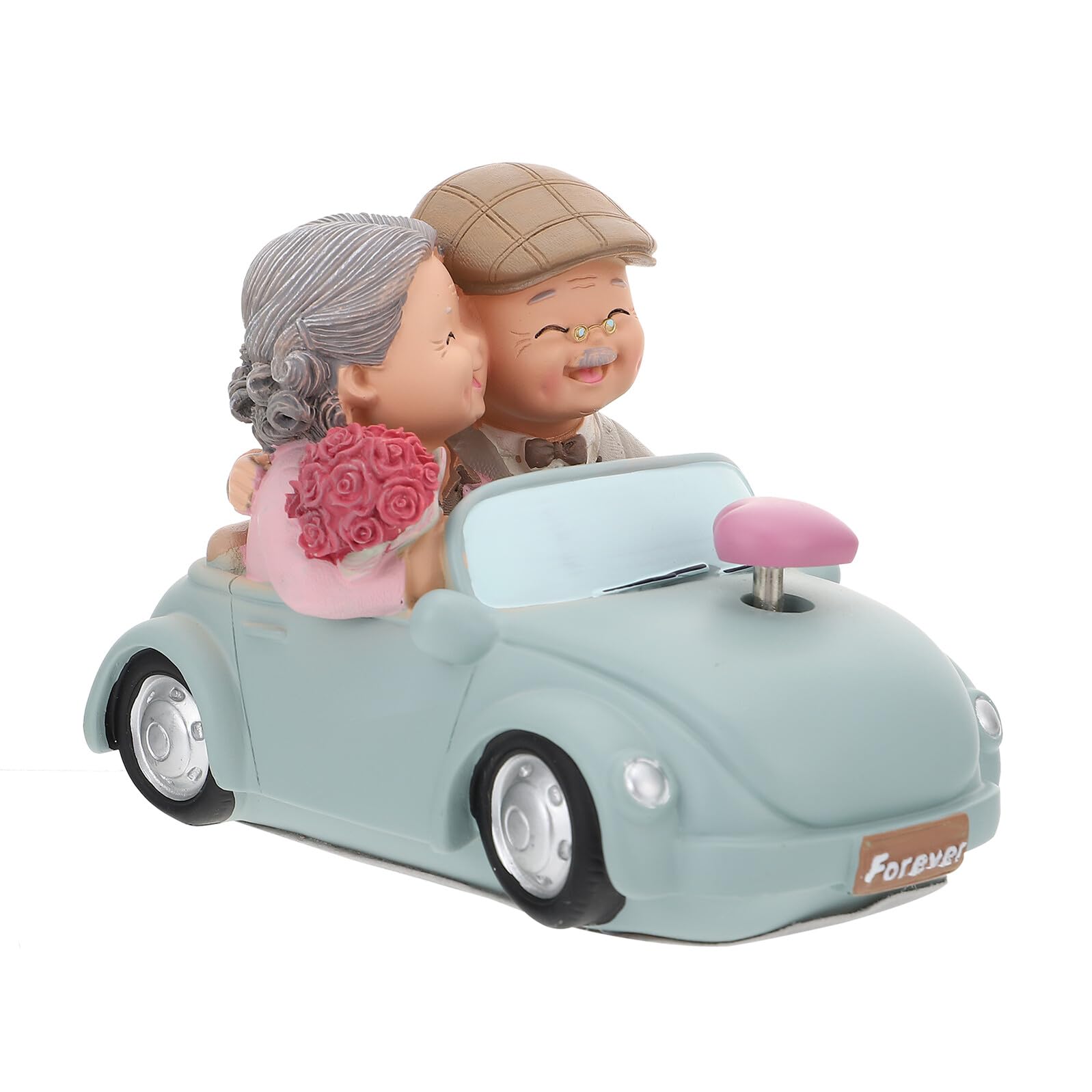 Artibetter Ältere Paar Figur aus Harz Dekoration für Hochzeitstag und Valentinstag Ornament für Zuhause Geschenk für Eltern und Paare