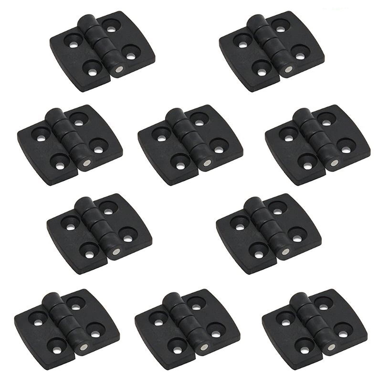 Nvsfzgiyg One Color Hinge, 10Pcs Black Plastic Door Bearing Butt Cabinet Drawer Jewellery Box Dropshipping