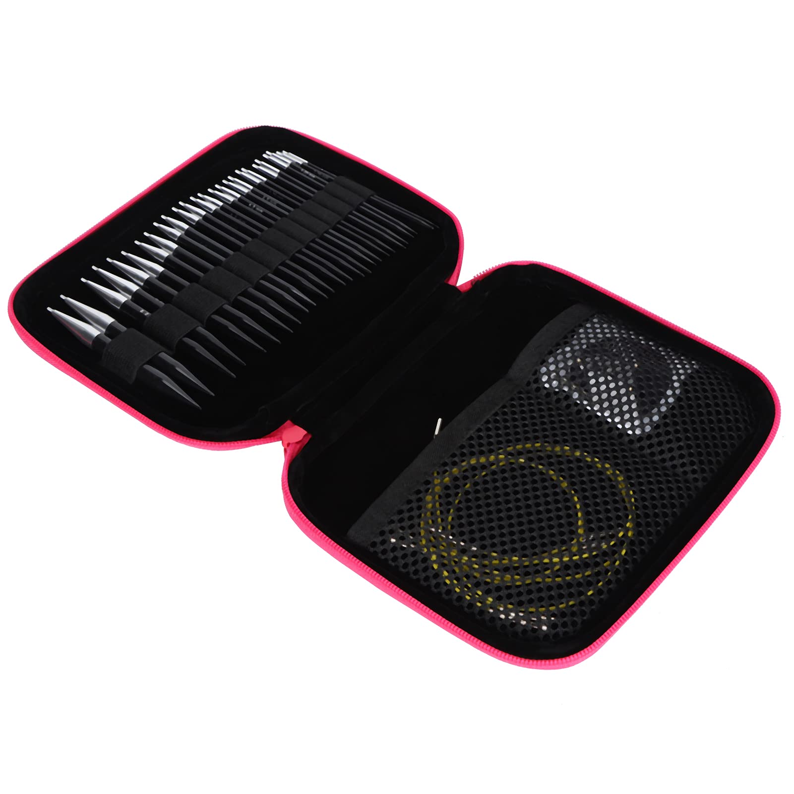 Set Maglia Doppia Punta Circolare Intercambiabile Portatile Leggero Versatile Per Progetti Di Maglieria In Varietà Di Misure