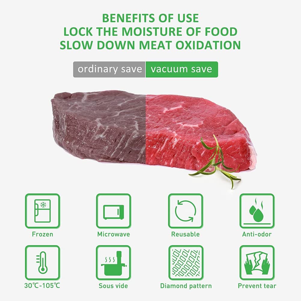 Sac sous Vide Film sous Vide sous Vide Rouleaux de Film sous Vide Alimentaire sous Vide pour sous Vide