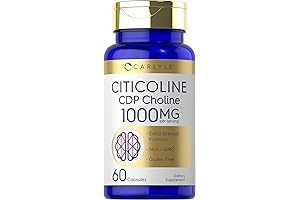 Carlyle Citicoline CDP Choline 1000mg Supplement for Cognitive Support