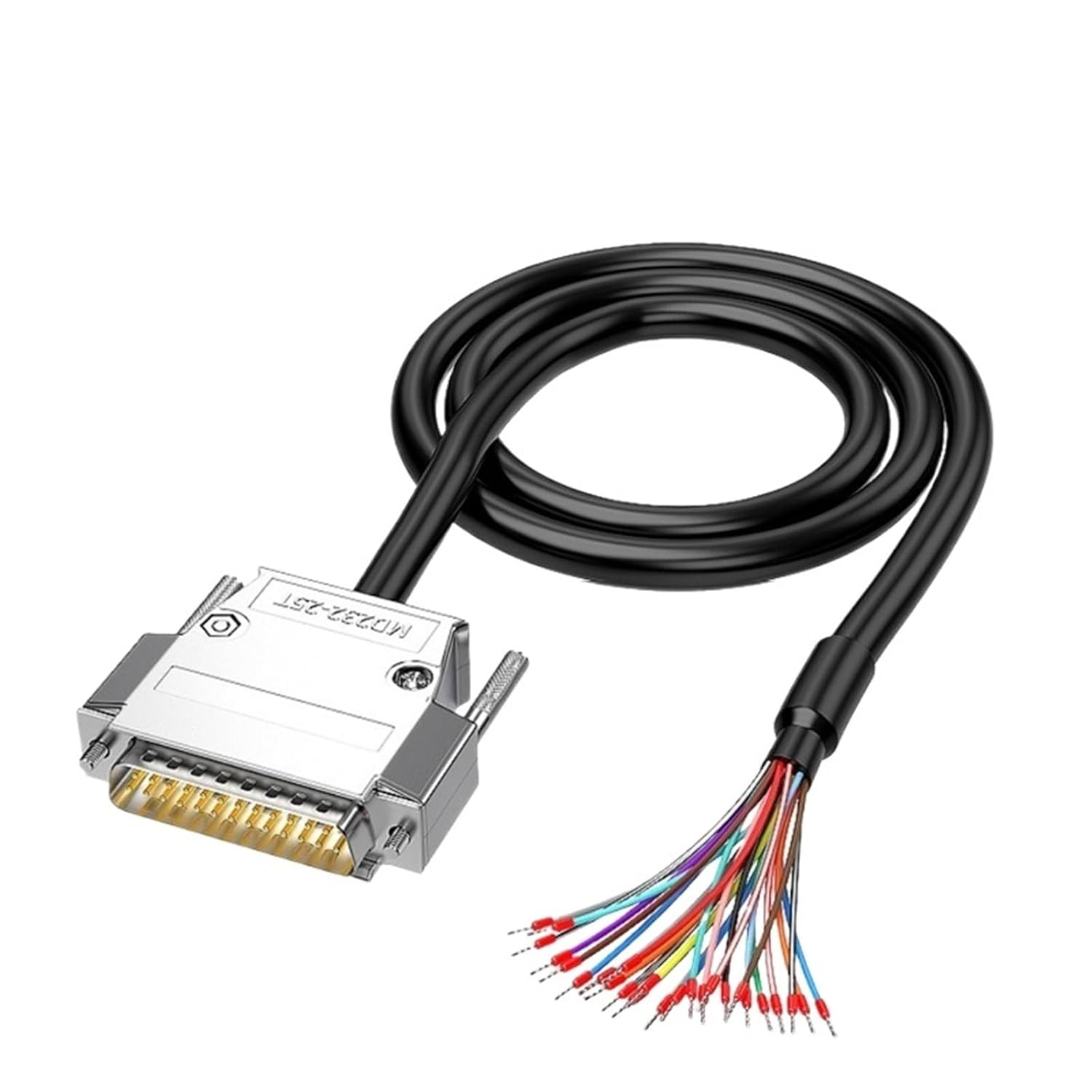 RS232 Serial Port DB9 Cable DB15 Data Cable DB25 Single Terminal Male Female 9Pin Shielded Data(DB25 Male,1m)