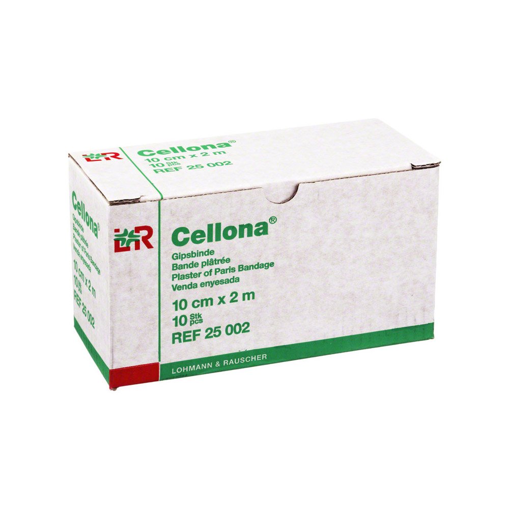 Celona - Vendas de yeso (2 m x 10 cm, 10 unidades)