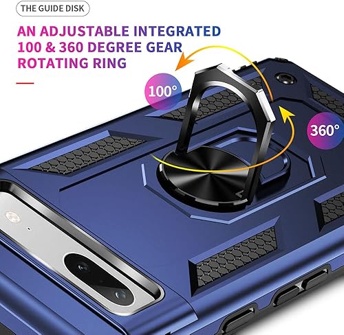 Miniatura 5 de Funda para Pixel 7a, Google Pixel 7A con protector de pantalla HD, grado militar de 16 pies a prueba de caídas, anillo protector a prueba de golpes