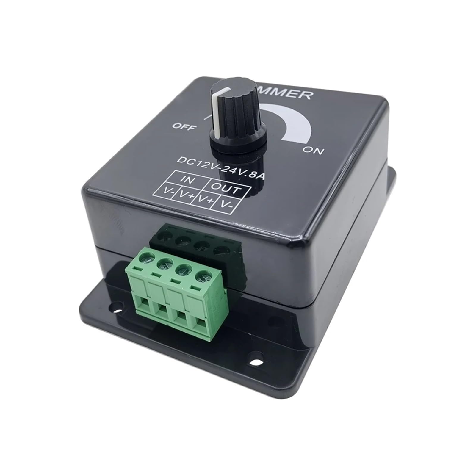 ZXAOMMBEA 8A dimming Controller DC12V-24V Black Adjustable Brightness Switch Light Bulb Strip Driver Monochrome Power Supply