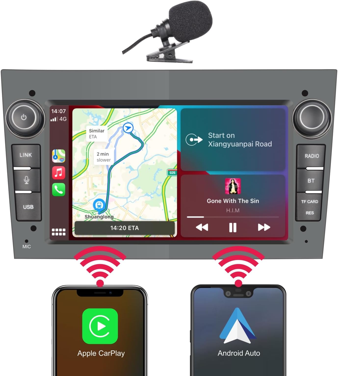 Für Opel Corsa Astra CAMECHO Android 13 Autoradio Mit Wireless Carplay & Android Auto Für Opel Corsa, Astra, Vectra – 7 Zoll Touch, Navi, Bluetooth Opel Zafira B Radio