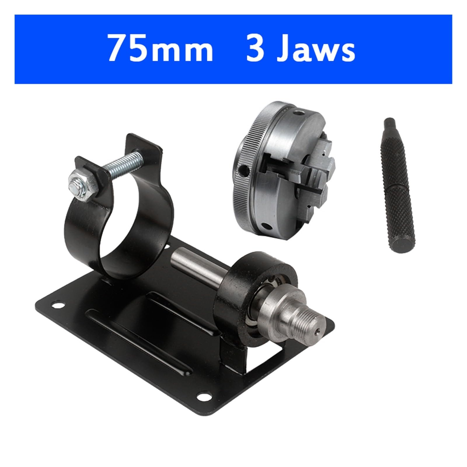 Uchwyt tokarski, 3/4 szczękowy uchwyt tokarski samocentrujący DIY uchwyt tokarski z uchwytem uchwyt drewna 50mm 65mm 80mm Mini uchwyt tulejowy akcesoria tokarskie do tokarek ogólnych i maszyn przemysł