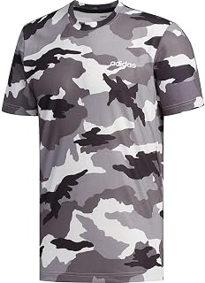 Mens All Over Print Camo Graphic T-Shirt, Black/White