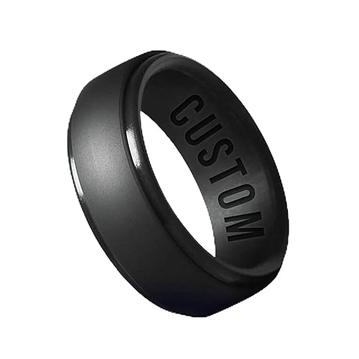 Custom Engraved Silicone Wedding Ring