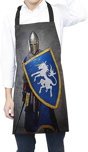Miniatura 2 de HOSNYE Delantal de cocina babero accesorios de cocina baberos con correas estándares para jardinería pintura fiesta