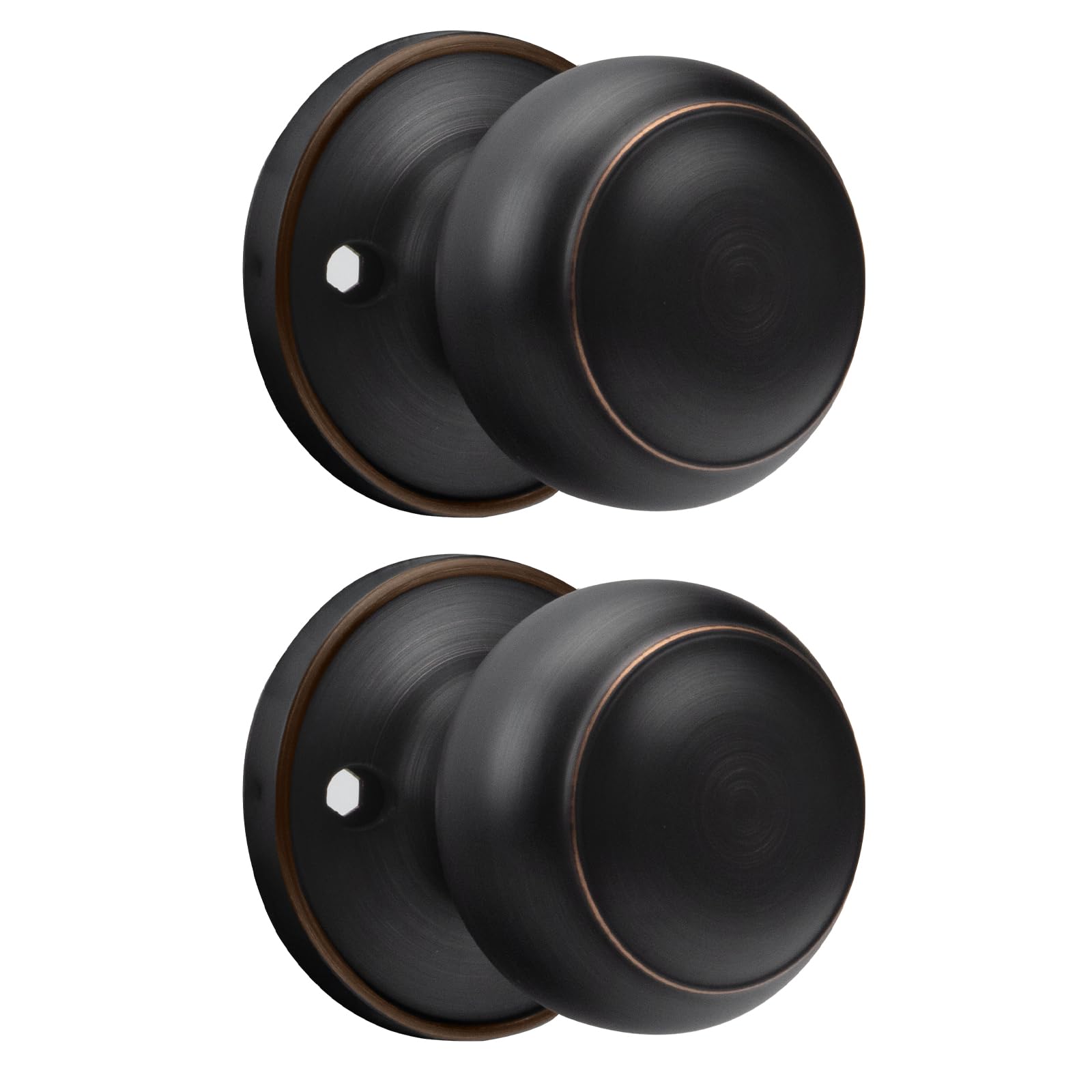 Brushed Gold Door Knobs - 6 Pack Interior -18