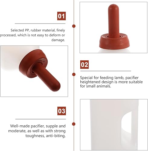 Miniatura 4 de Biberones de alimentación de cordero, botella de animales para mascotas, botella de leche de cabra, botella de leche de ternero, botella de bebida