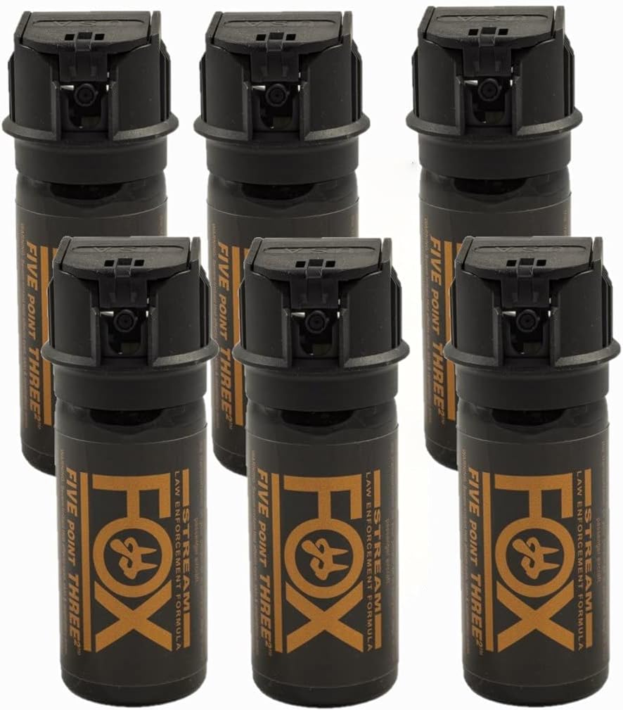 Fox Labs, 154FTSDB Five Point Three Squared, Pepper Spray for Self Defense 4% OC (Pack of 6)