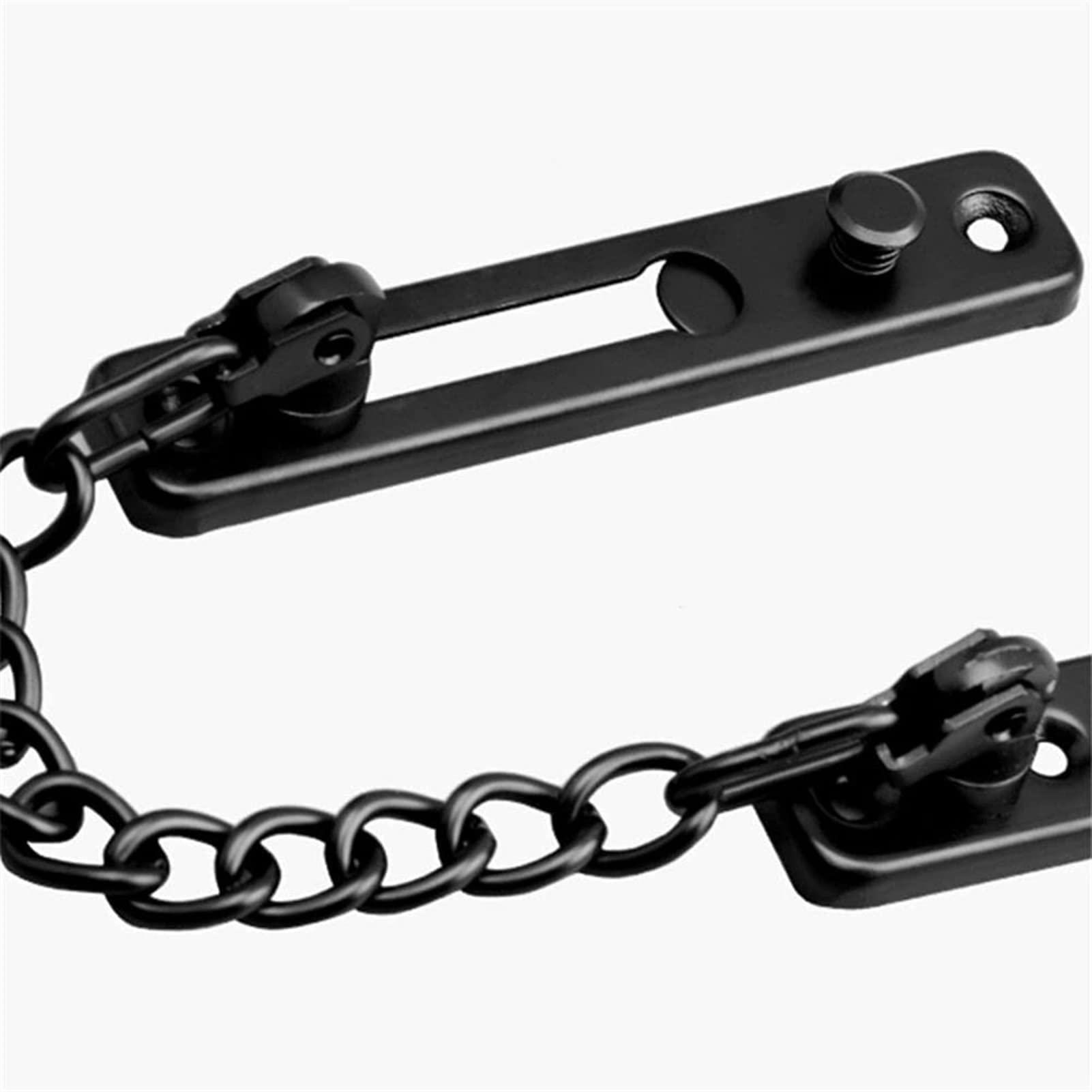 Cadena de puerta Hebilla antirrobo for puerta de metal, cerradura interior de cadena, cerradura de cadena antirrobo, pestillo de puerta, hebilla antirrobo for puerta(Black)
