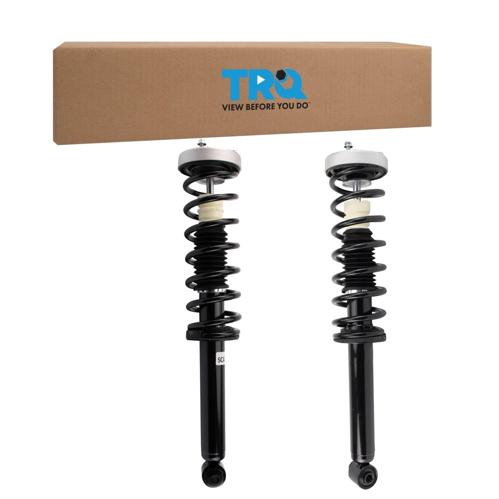 TRQ Rear Shock &amp; Spring Assembly Set Compatible with 2004-2010 BMW 525i 528i 530i 535i 545i