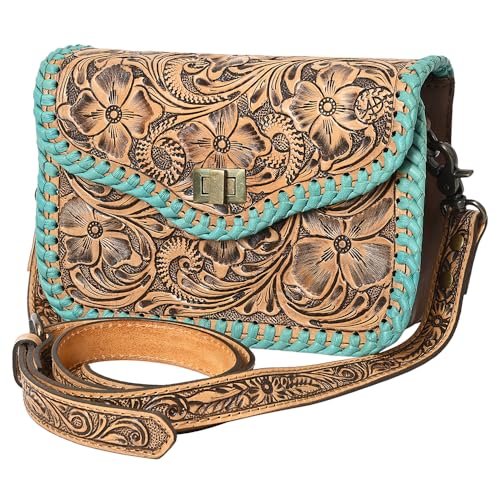 American Darling Crossbody Hand Tooled Genuine Leather Women Bag Western Handbag Purse | for Cute