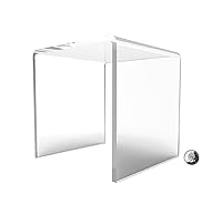 Vista 27 de FixtureDisplays® Seven Riser Combo de 2", 3", 4", 5", 6", 7", 8", cubo de 3 caras, pedestal de plexiglás negro Lucite, accesorios de exhibición