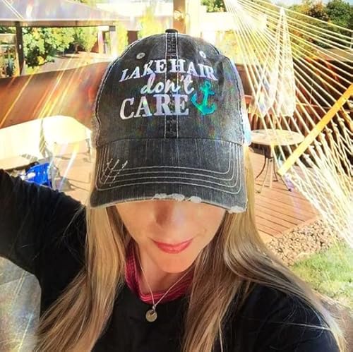 Katydid Boat Hair Don’t Care Baseball Cap - Trucker Hat For Women - Stylish Cute Sun Hat Pink #TOP6