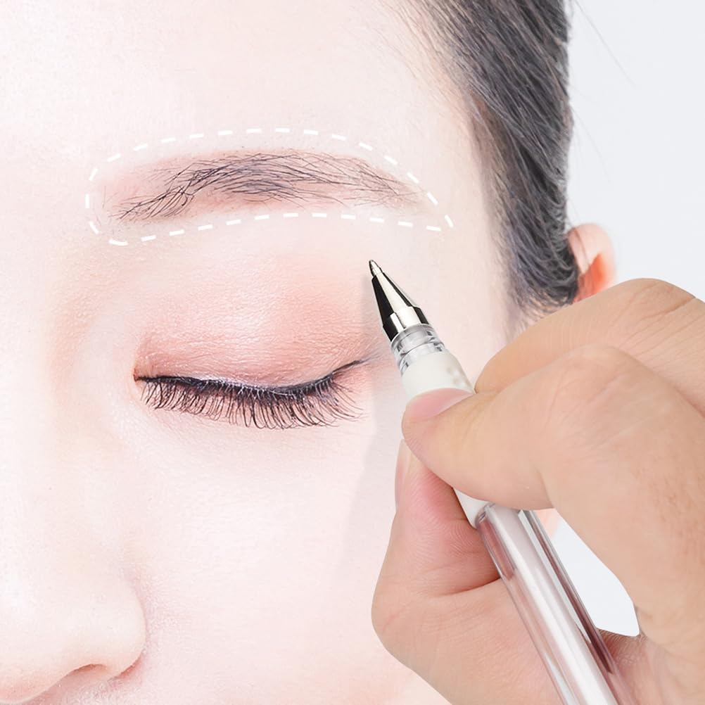 FRCOLOR 16Pcs Skin Positioning Pen Mapping Skin Pen Brow Mapping Pens for Locating Pens Marking Eyebrow Marking Beauty The Sign Plastic White - Image 2