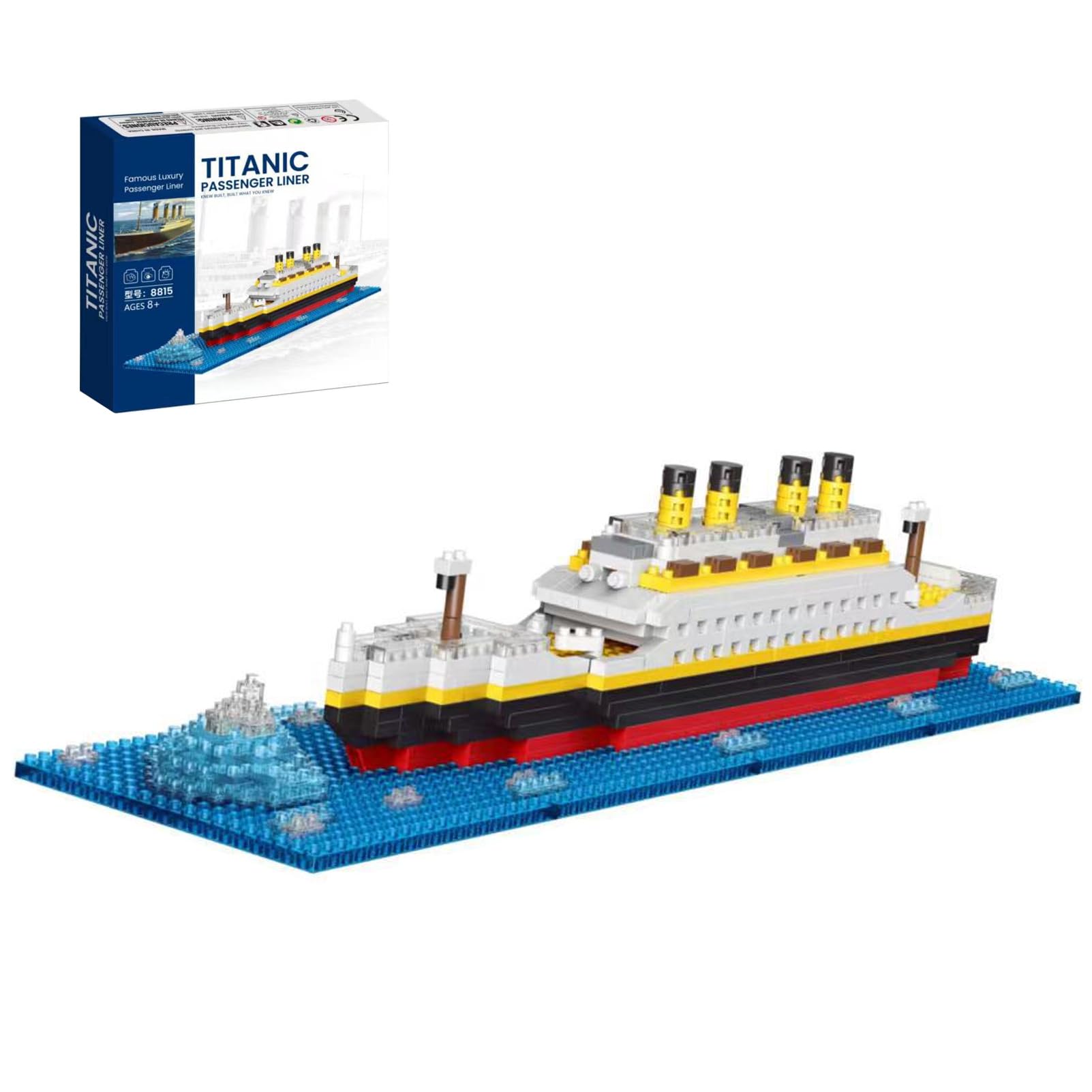 szoszo Titanic Ship Model Micro Building Blocks Set for Adults Teens 14+