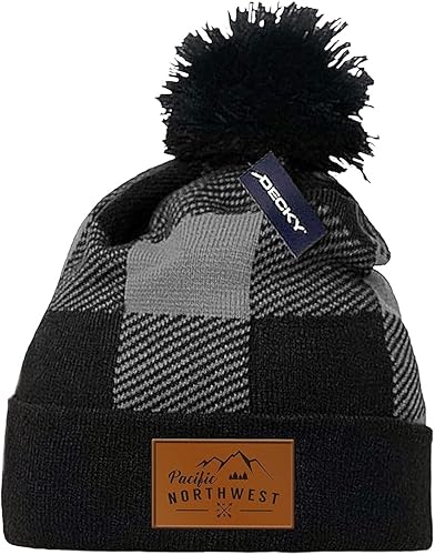 Alterd Industries Pacific Northwest Beanie - Plaid Pom Pom Beanie, PNW, Oregon, Washington, Accessories, Mountains, Outdoor Apparel