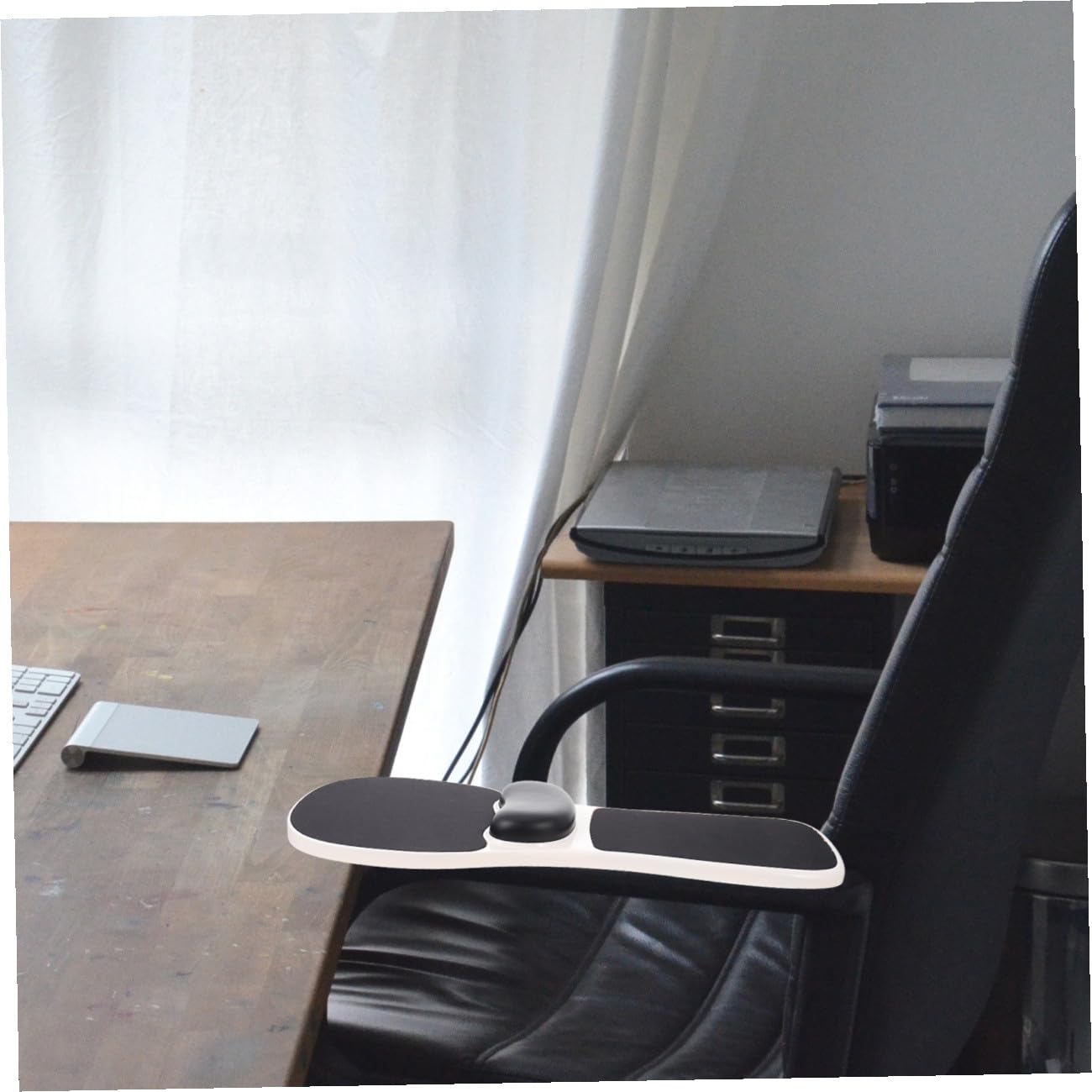 TEHAUX Poggiapolsi in Memory Foam Ergonomico Design Semplice e Materiale Plastico Nero, Allevia L'affaticamento del Braccio, per Impiego Desktop in Ufficio o Casa