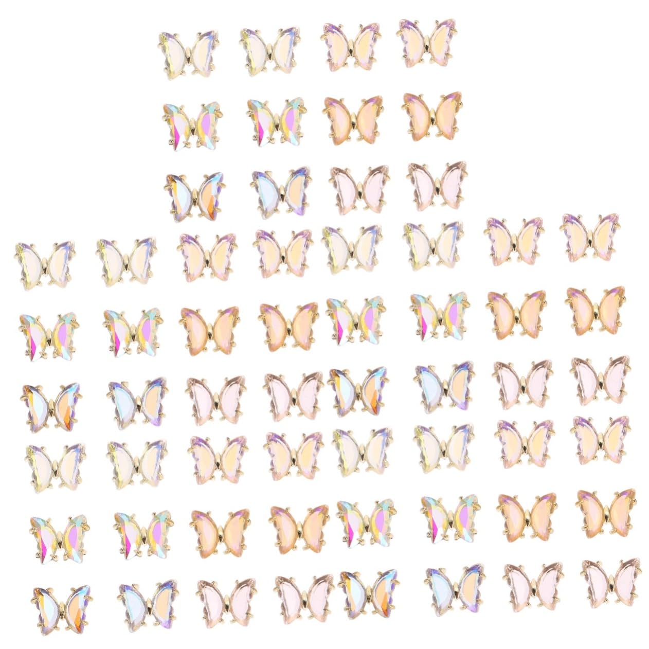 Beavorty 60 Pezzi Farfalla Gioielli Per Unghie Nail Art Charms Decorazioni Per Unghie Per Arte Del Chiodo Chiodo Ciondola I Fascini Nail Art Strass Farfalle Nail Art Fascino Zircone
