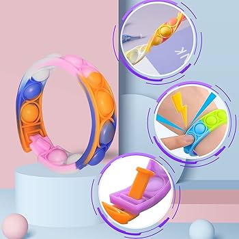 プッシュポップ ブレスレット 6本 セット おもちゃ 子供 ストレス解消 Amazon | プッシュポップブレスレット 6個 調節可能 人気