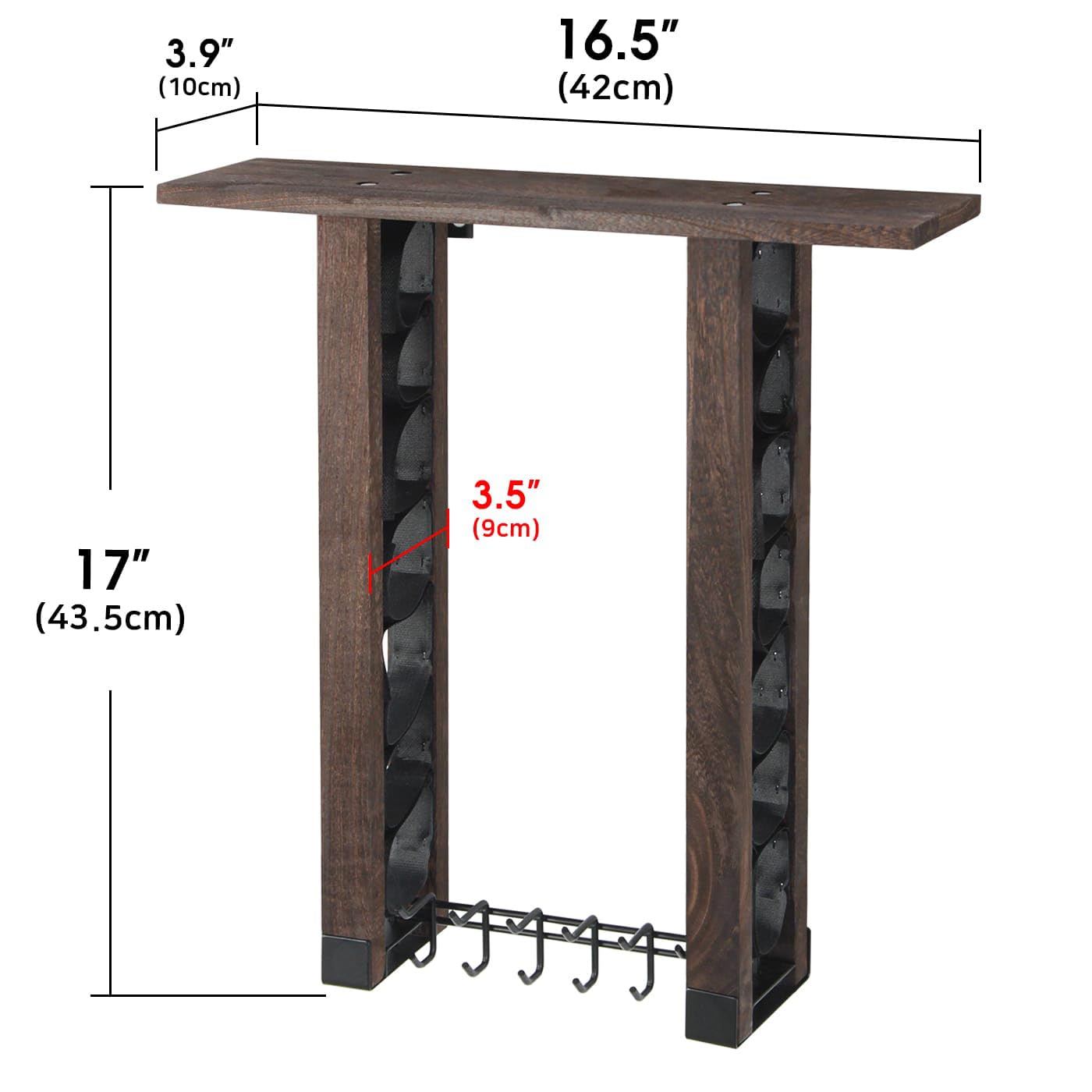 Supporto da Parete in Legno per Arti Marziali, per 7 Cinture e 12 Ganci per medaglie, MK1013A