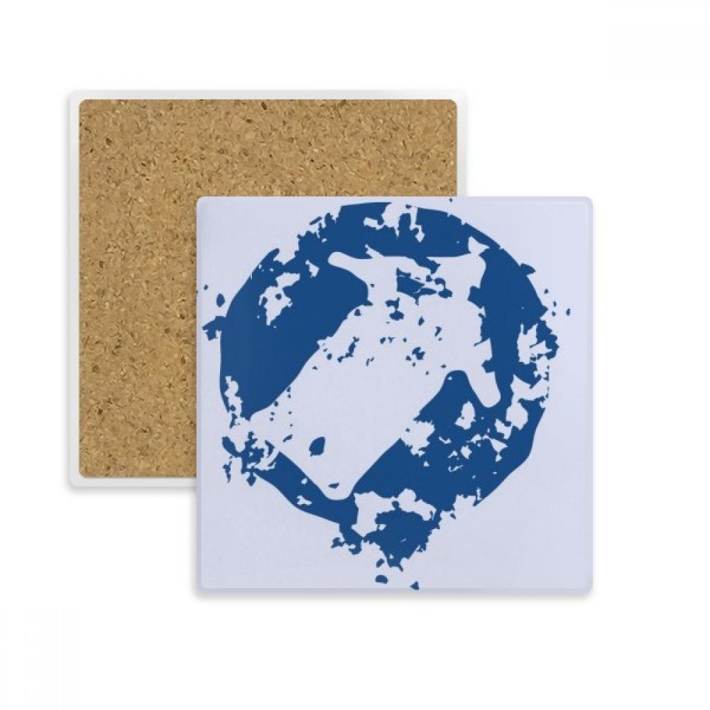 Flèche simple design motif illustration ronde dessous de verre absorbant multicolore