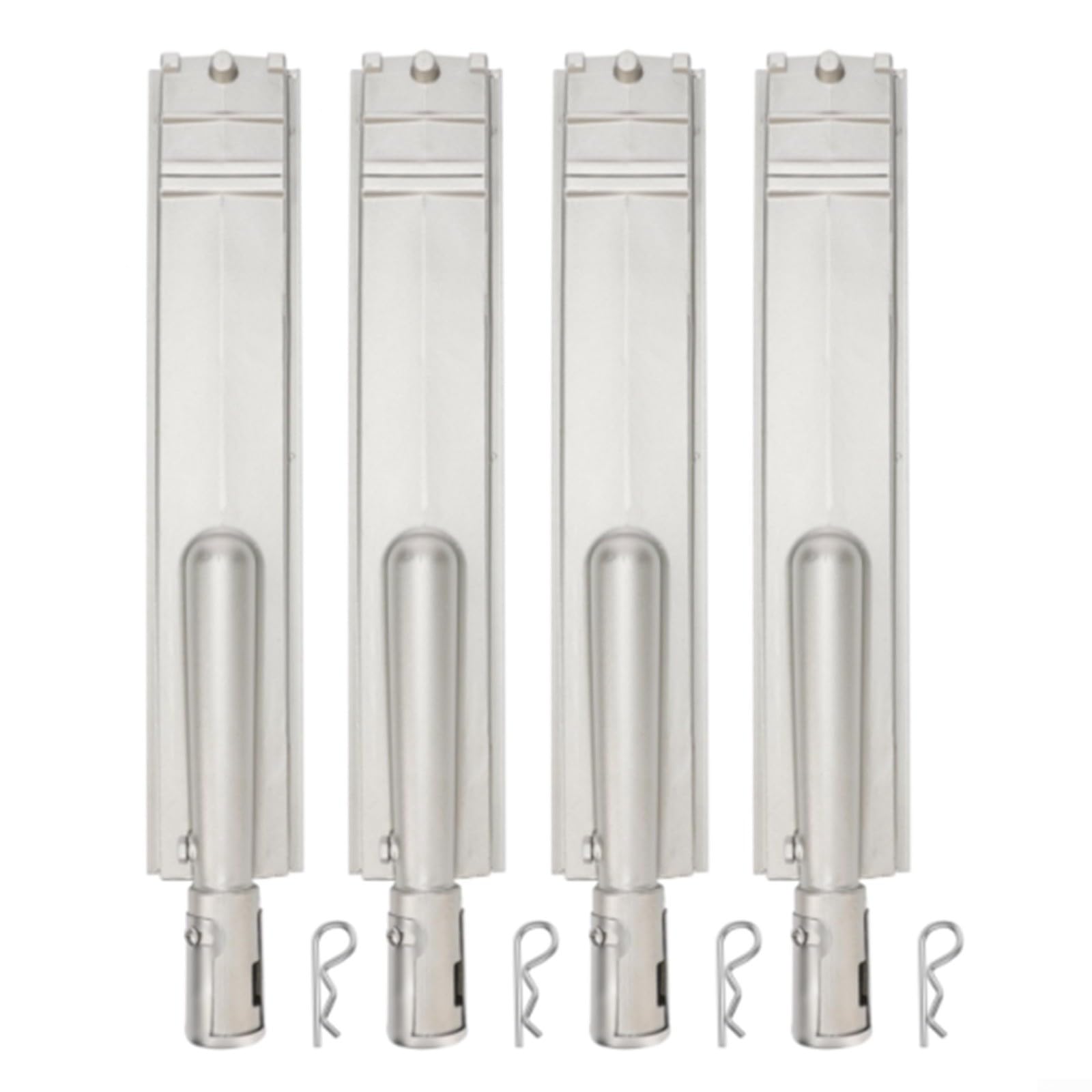 Bruciatore per barbecue in acciaio inox 304, ricambio per griglie in ghisa, 40,6 x 7,9 x 5,3 cm (2 pezzi)