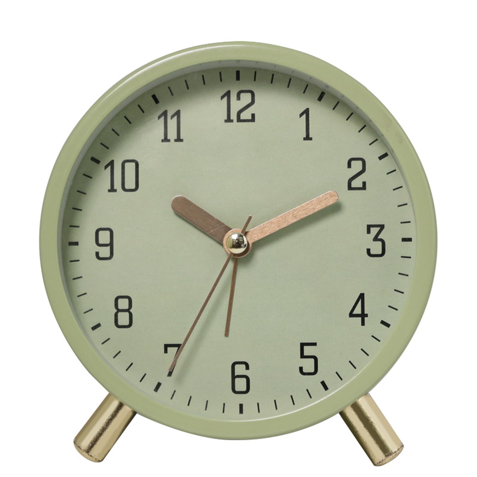 Zambuph Contemporary Nordic Luxury Clock Metal Frame Clear Glass Dial Silent Sweep Enjoy Quiet Mornings Simple And Bright Dial Allows To Clearly Observe Time, green