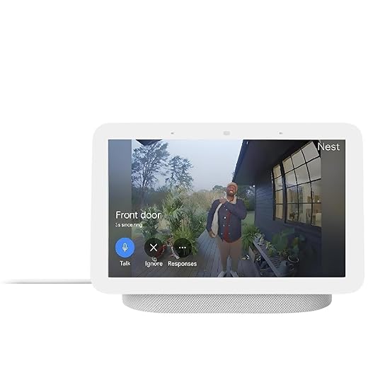 Google Nest Hub 2nd Generation, Taiwan Model, Multi Language Nest Hub 7-inch with English Compatibility, GA01331-TW GUIK2 (Chalk) 659680641906