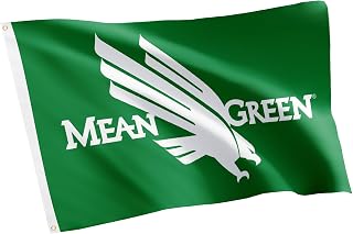 Desert Cactus University of North Texas UNT Flag - 3 x 5 Feet Mean Green Banner, Indoor/Outdoor Durable Fabric, 100% Polyester Design (Style 2)