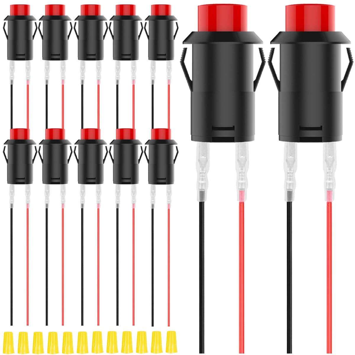Produktbild von 10er-Set Wippschalter KCD1-101 – 2-poliger Kippschalter, Rund, 10 A, 250 V – Korrosions- & Hitzebeständig, Silberne Kontakte – Für Haushaltsgeräte & Elektronik