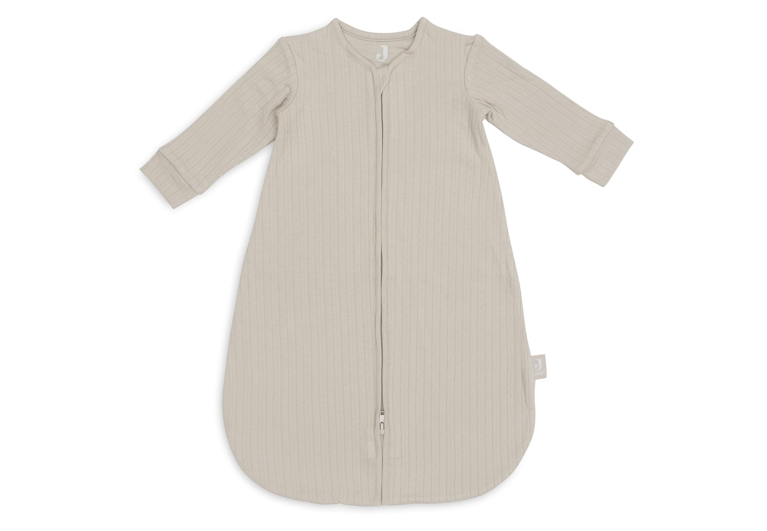 Jollein Ganzjahres Schlafsack Baby - Ajour Nougat - 60 cm - 100% Baumwolle - 0.5 bis 3.0 Tog - Schlafsack Baby Sommer & Winter - Beige