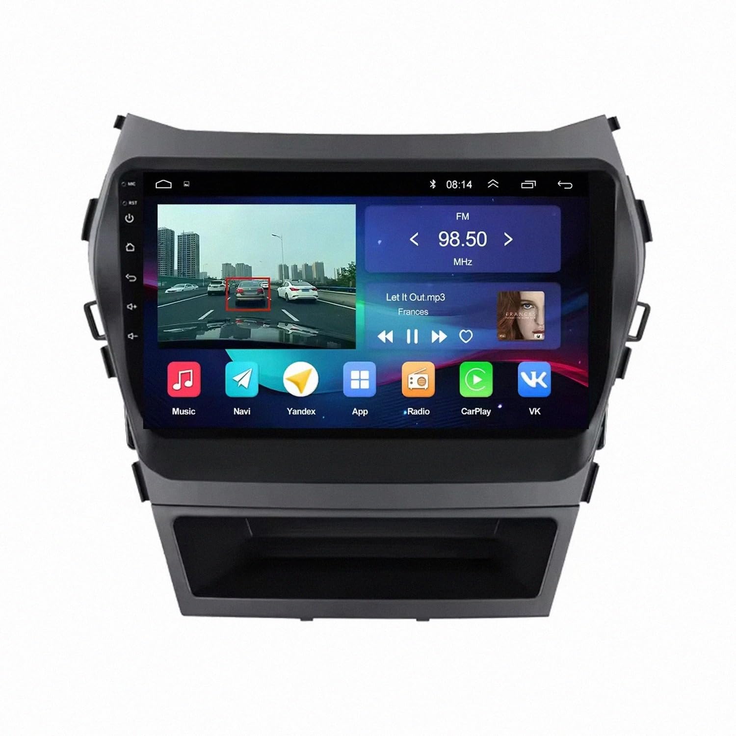 Touchscreen Autoradiao Multimedia Player für Hyundai Santa Fe 3 2013-2016 Bildschirm mit Bluetooth-Freisprecheinrichtung, Sprachassistent, Live-Navigation, 8 Kern 8G+256G