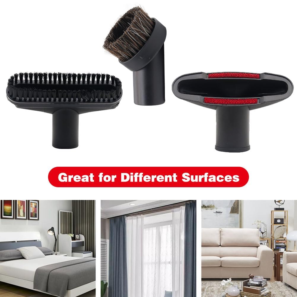 13 accesorios universales para aspiradora industrial; kit de adaptador de manguera de vacío de 6,35 cm a 3,175 cm y 4,7625 cm a 2,54 cm, kit de adaptador de manguera de vacío de 3,175 cm, herramienta