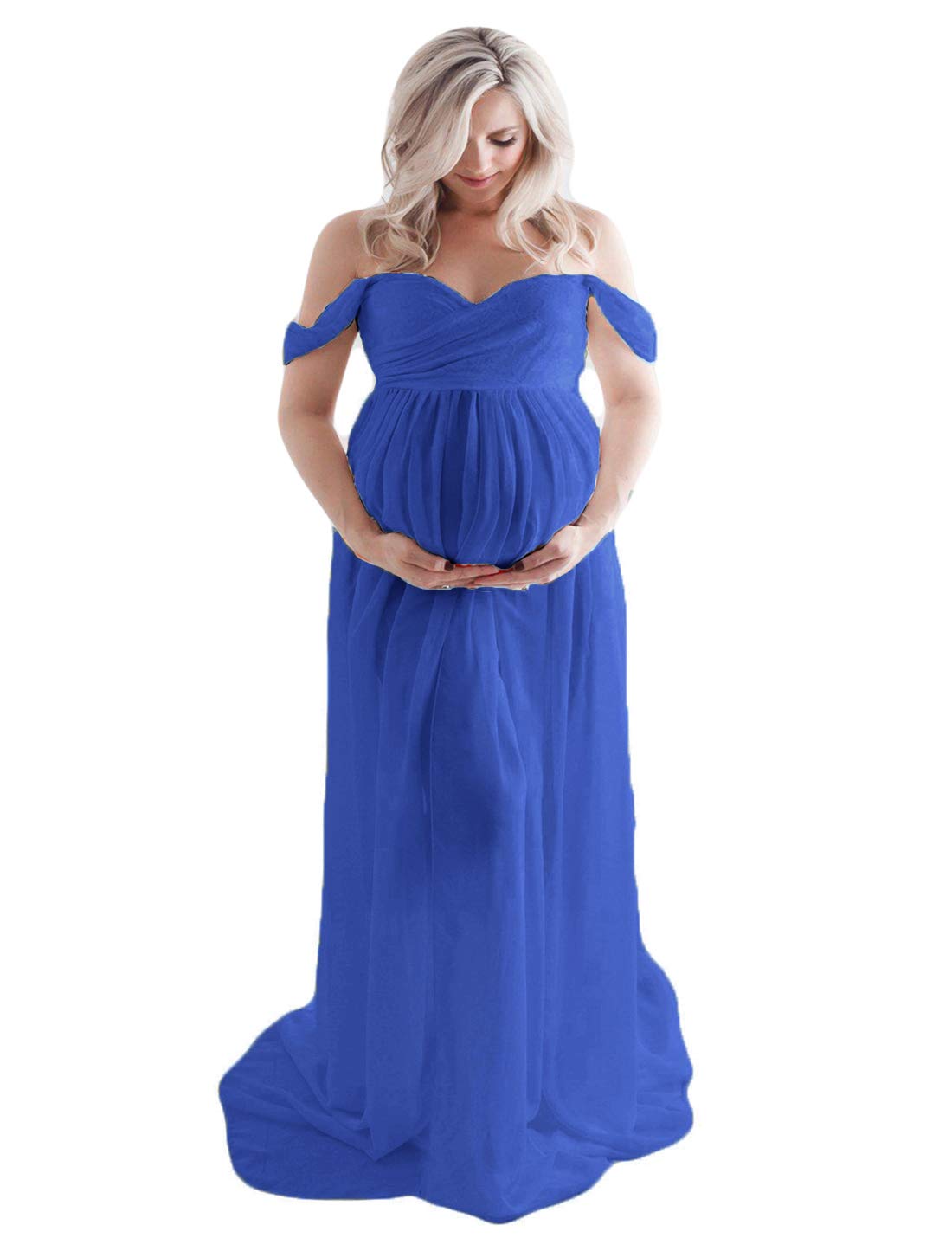 FEOYA - Vestito Premaman Abiti Estivi Gonne Fotografiche Maternità Puntelli Top A Tubo Chiffon Traspirante