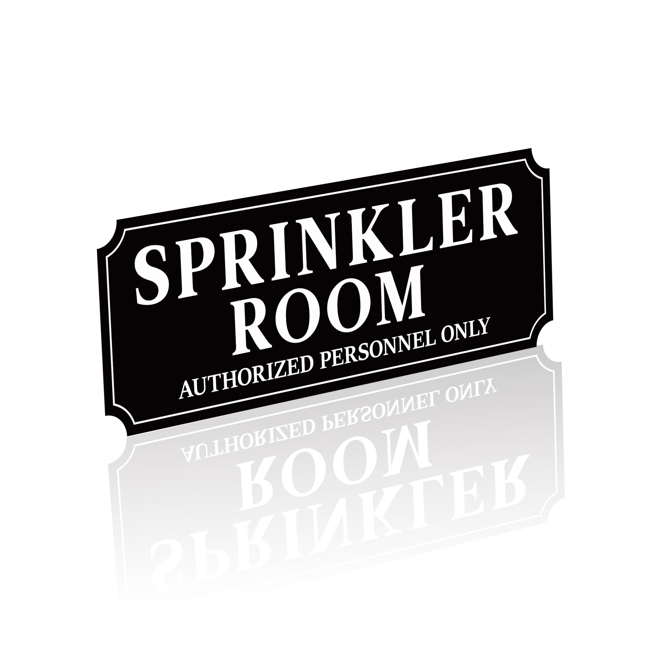 Sprinkler Room Door Sign for Business and Home，Self-adhesive Modern Fire Sprinkler Riser Room Sticker Decals for Office, Shop, Apartments, Hotels（