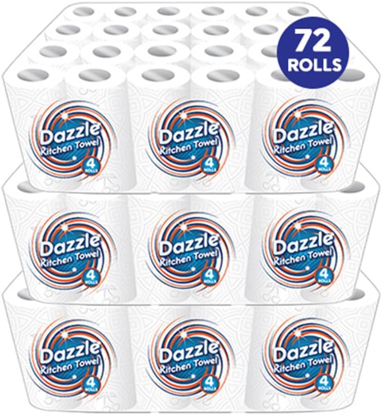 Dazzle Super Absorbent Kitchen Towel Rolls2Ply Super Absorbent