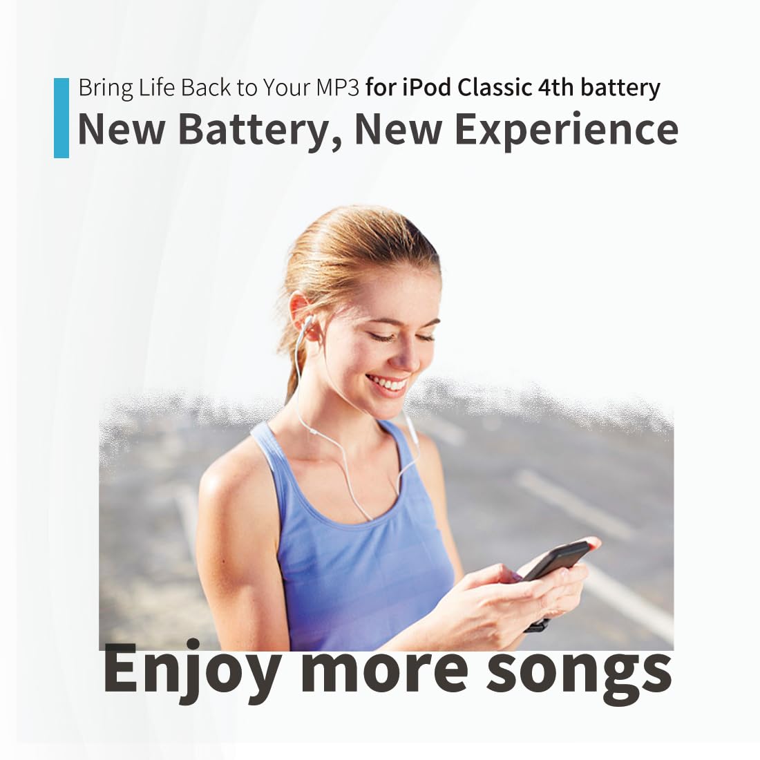 for iPod Classic 4th Generation Battery Replacement Kit - [1200mAh] 0 Cycle Battery & Repair Tools for 30GB/40GB/60GB Photo Version, 3.7V 4.44 WHR