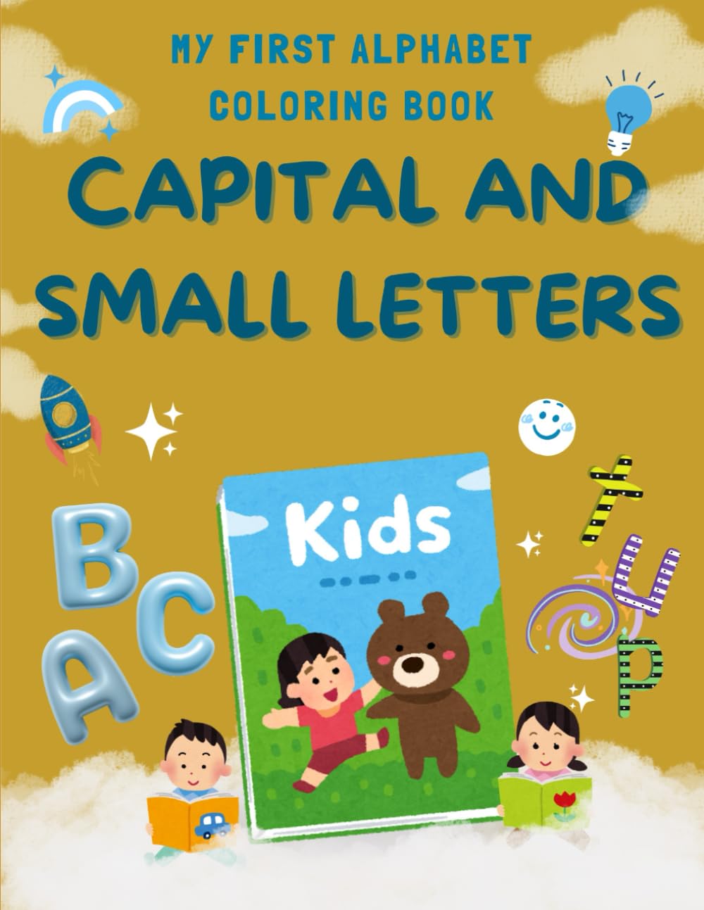 My First Alphabet Coloring Book: Capital & Small Letters (A–Z)