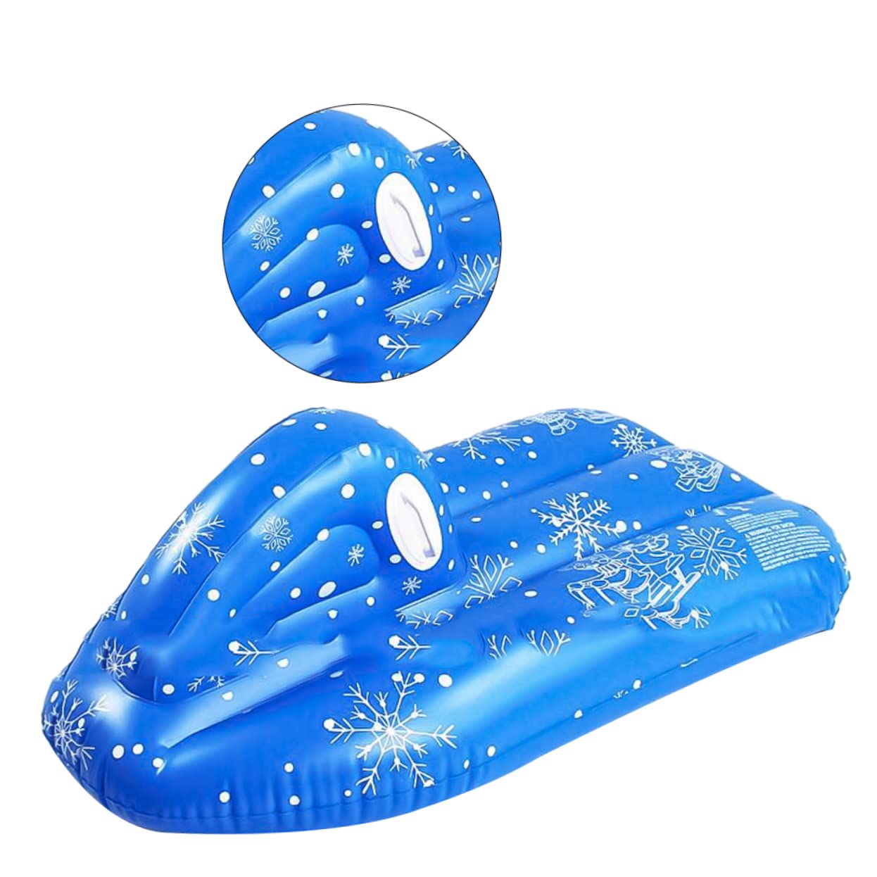 Happyyami Slitta Da Neve Gonfiabile in Pvc Per Ragazzo Ragazza Cerchio Da Neve Resistente Attrezzatura Da Sci Leggera e Portatile Per Giochi Invernali