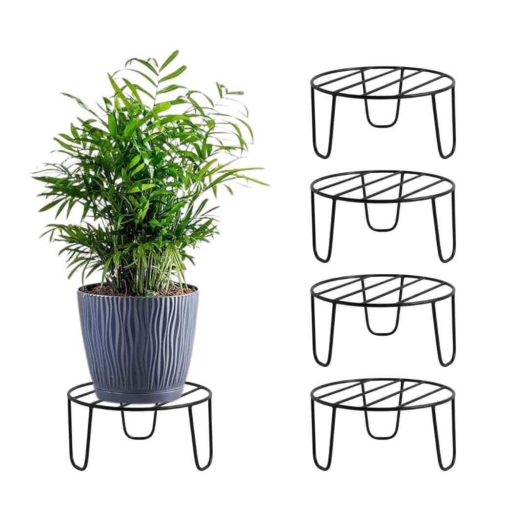 Black Metal Plant Stands - 5 Pack -1